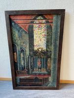 Tableau peinture huile ( église)