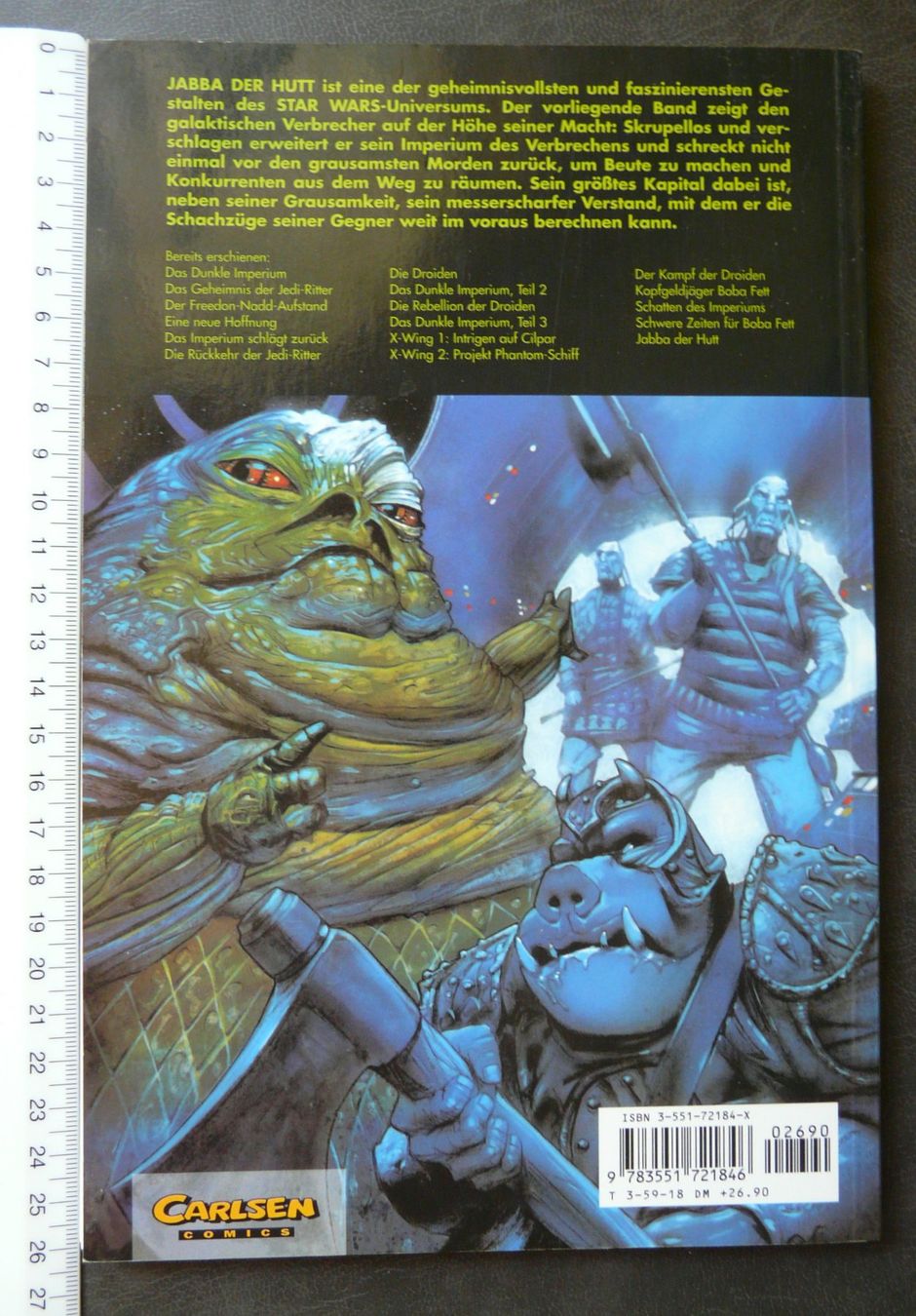 Fumetti: STAR WARS Jabba der Hutt - 1997 Carlsen       +Versand 2.- – Usato da Pully venduto da websurfer1 1