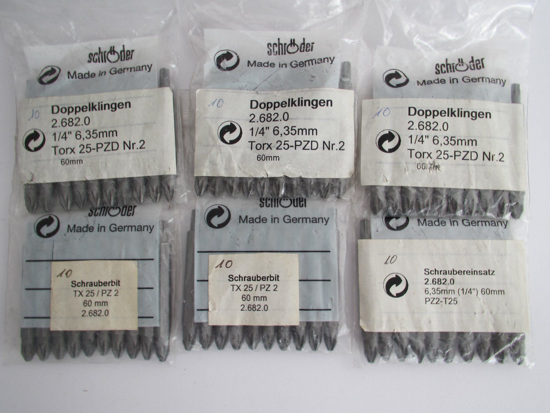 Tous les outils: 60 SCHRÖDER  DOPPEL - BIT TORX 25 + PZ2 – Neuf (Voir description) à Zumikon par Gung 1