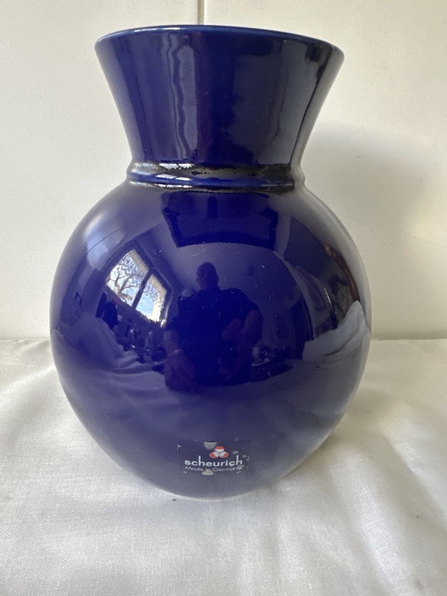 Vasi & Recipienti: Blaue Keramik Vase Scheurich Germany 535 - 20 cm – Usato da Zürich venduto da Chaeffeler