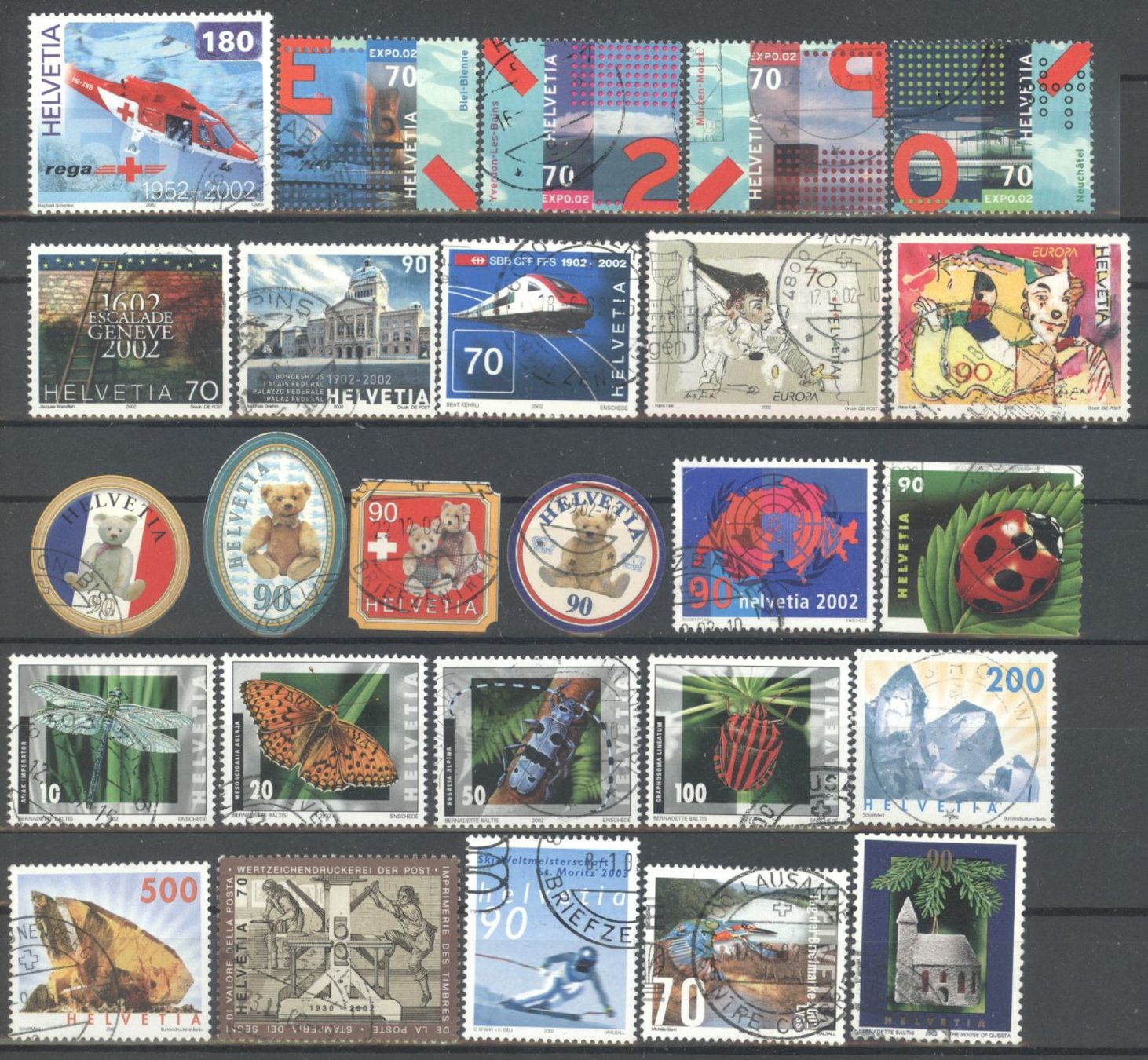 Tutti i francobolli: 2002, Restlot, gestempelt – Usato da Willisau venduto da Vollstempel