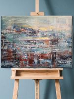 Originalegemälde auf Leinwand 60x80 cm, goldenen Unikat!!!