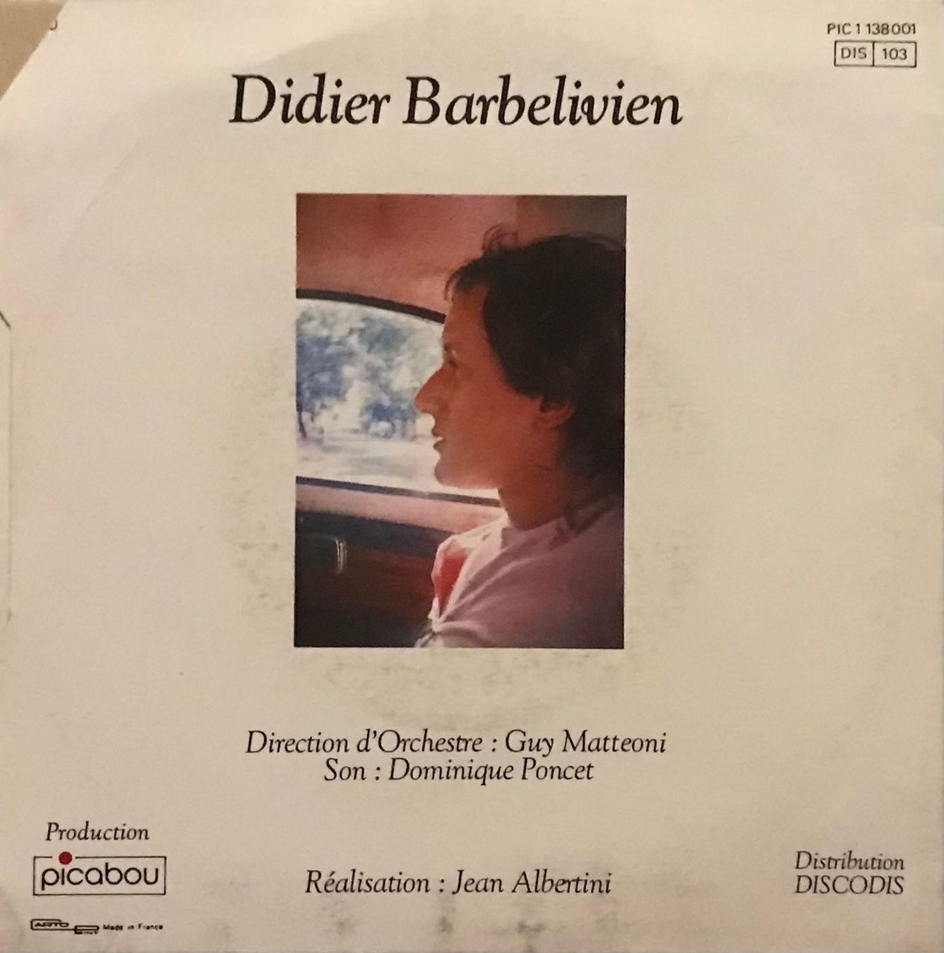 Dischi in vinile: DIDIER BARBELIVIEN - ELLE – Usato da Bussigny venduto da vinyl-pas-cher 1