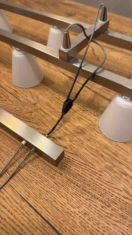 Lustres & lampes de plafonds: Moderne Hängeleuchte, Edelstahl Design, 2-reihig – D'occasion à Balzers par ste_v6vc 5