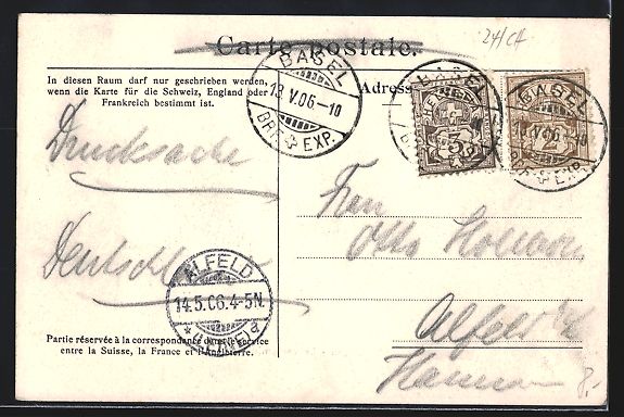Cartoline postali: AK Wettingen, Lehrerseminar, 1906 – Usato da Berlin venduto da bartko-reher 1
