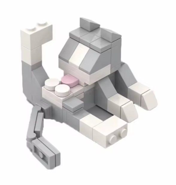 Giocattoli: 62-teiliges MOC Modell Katze DIY Klemmbausteine Set grwt – Nuovo e nell'imballaggio originale da Illnau venduto da diy-shop