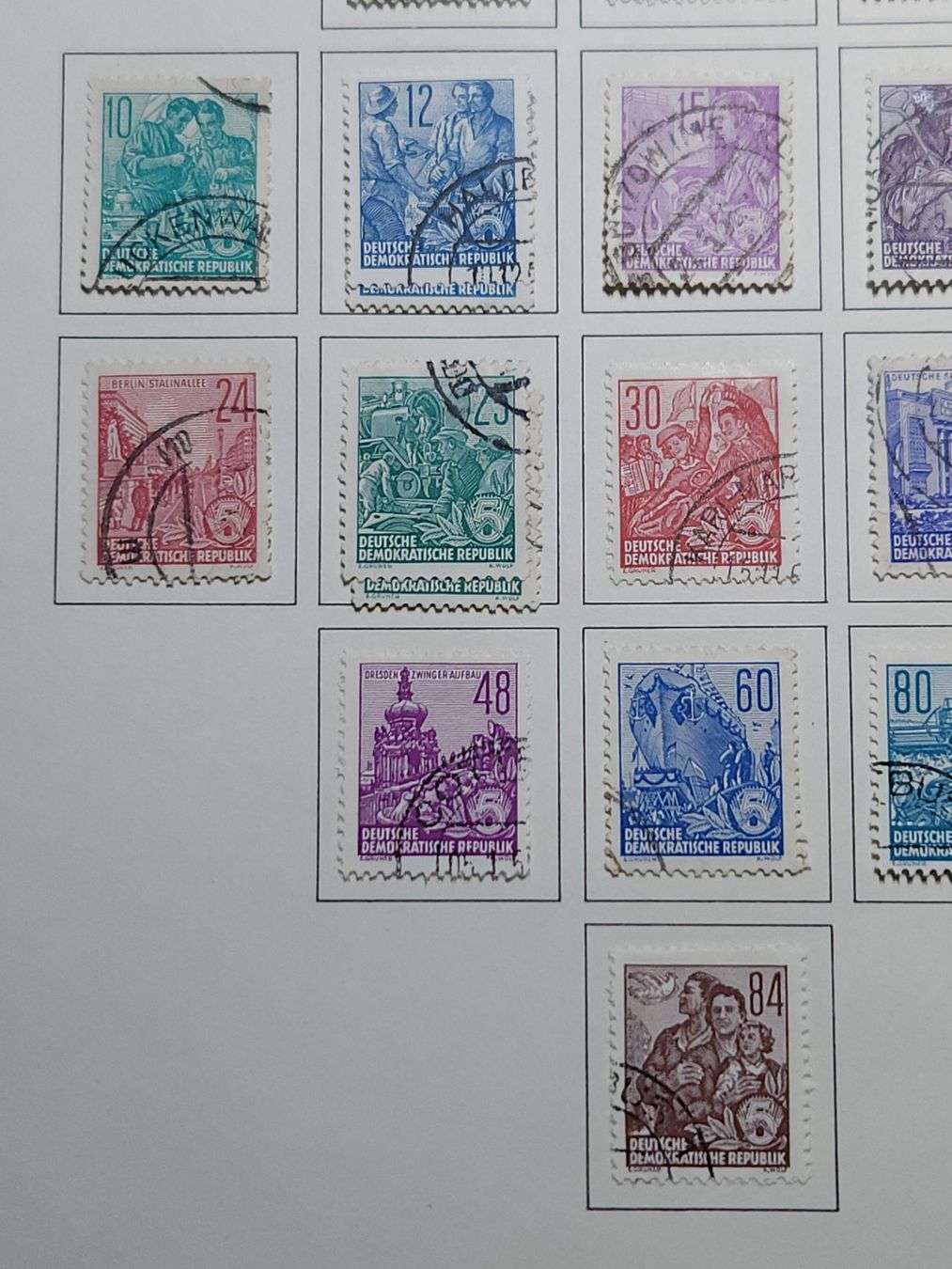 Tutti i francobolli: DDR Nr.405 x-422 x  gestempelt – Usato da Kriens venduto da Nidfeld45 4