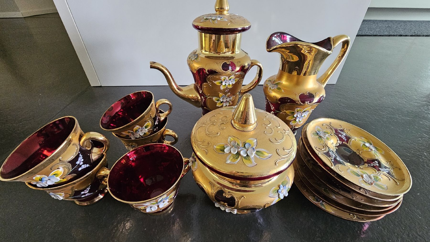 Alle Dekorationen: Venezianisches Kaffee-Service mit Golddekor – Gebraucht aus Richterswil von furlan 2
