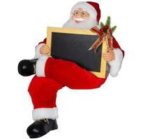 Weihnachtsmann 60cm mit flexiblen Beinen und Tafel