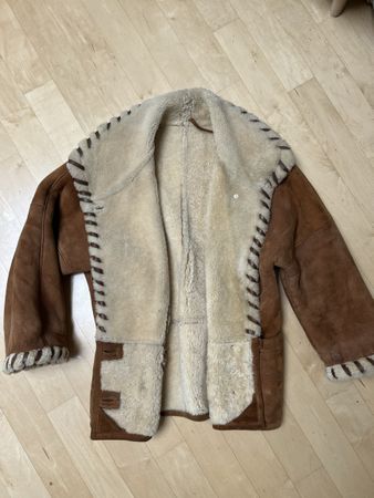 Lammfellmantel braun Grösse 40 Original Shearling Leder