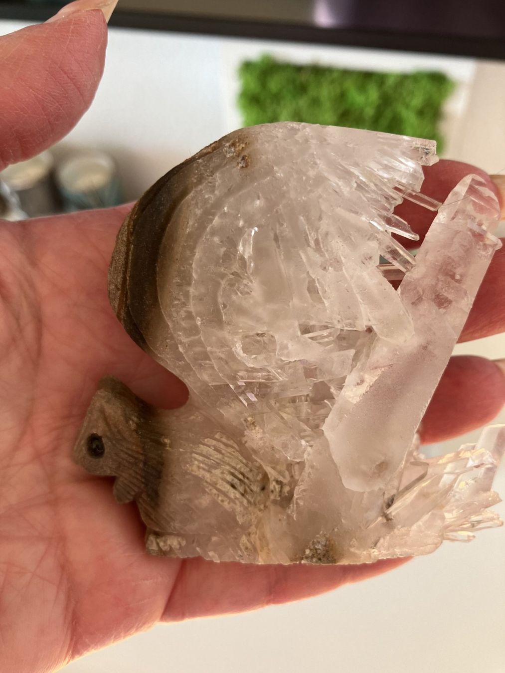 Pietre preziose: Eichhörnchen Statue Bergkristall Edelstein Ecureuil Cristal – Nuovo (secondo la descrizione) da Prilly venduto da ilyria73 1