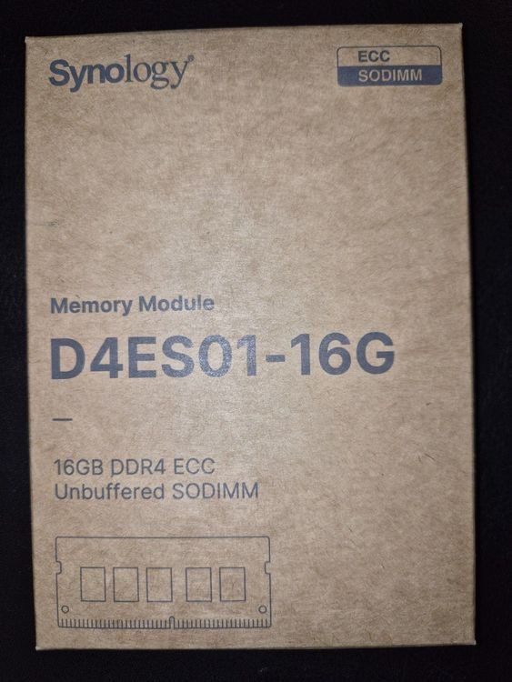 Memory / RAM: Synology D4ES01-16G Neu und Original – Neu und originalverpackt aus Baar von redbull04