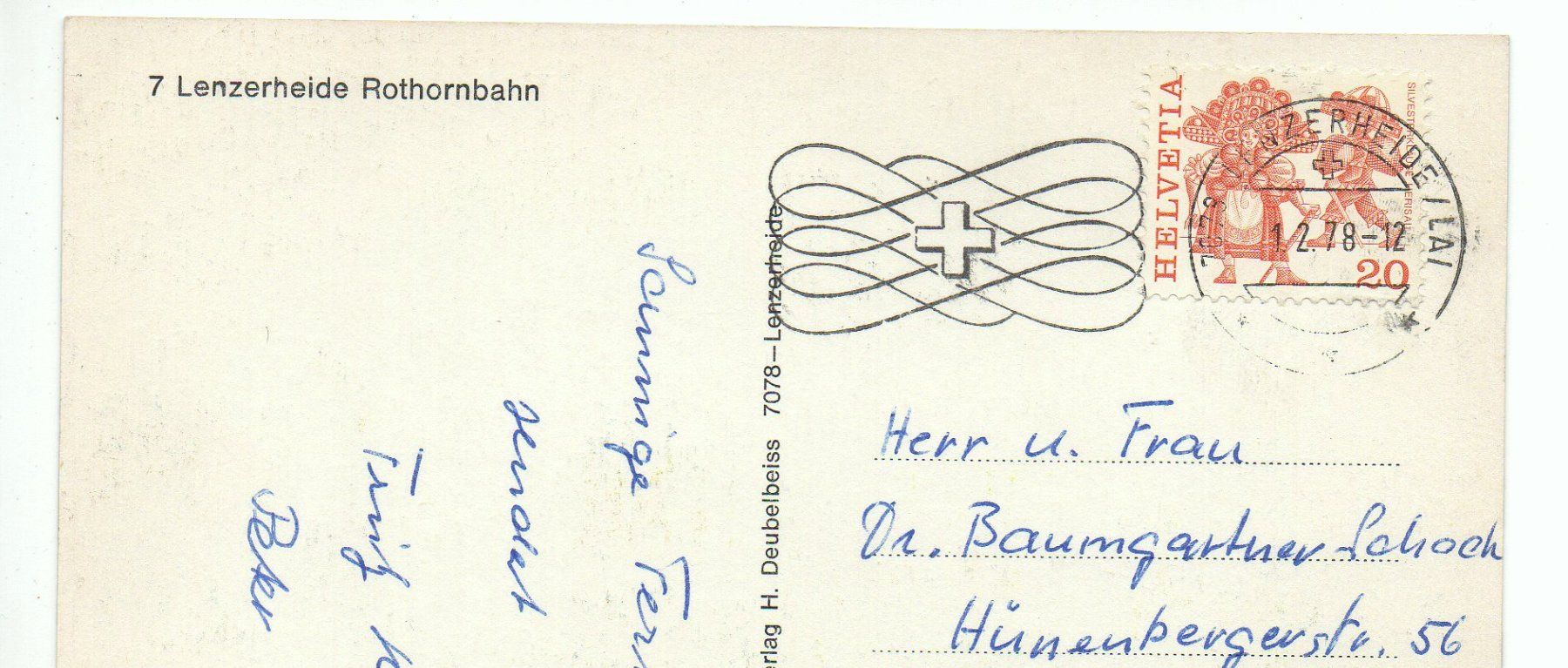 Cartoline postali: LENZERHEIDE Rothorn Luftseilbahn – Usato da Jona venduto da philajona 1