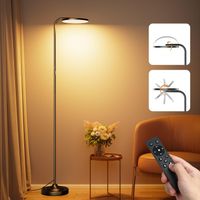Superhelle LED Stehlampe, dimmbar, mit Fernbedienung, 36W