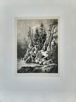 Alex. De Bar  "Le lac" d'A. De Lamartine - Strophe 14 - 1860