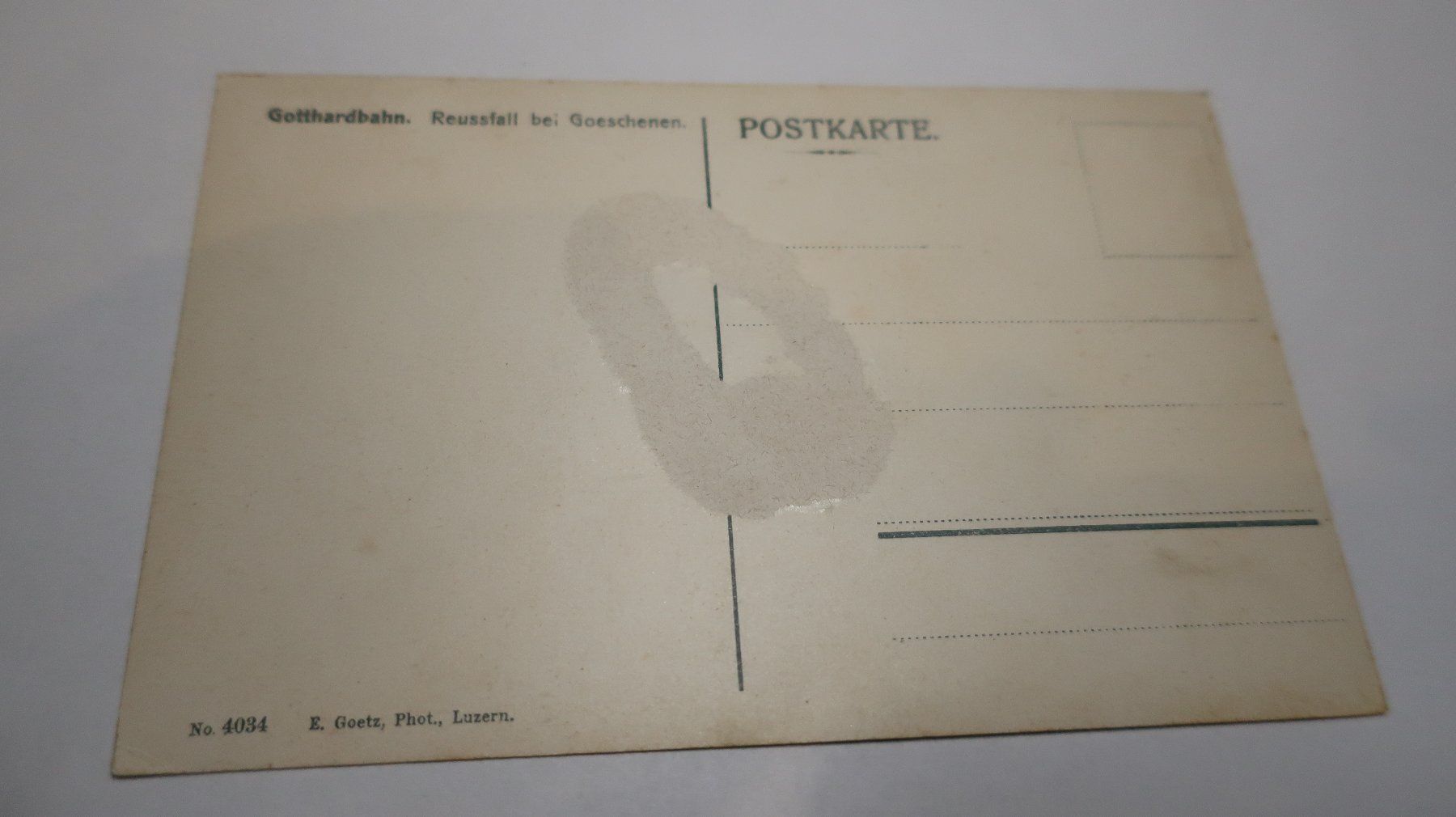 Cartoline postali: Gotthardbahn Reussfall bei Goeschenen – Usato da Cormoret venduto da Pascalll2001 3