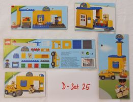 Lego Duplo Set Postamt, Rennwagen und Nashorn/Löwe