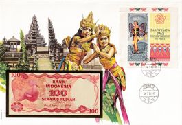 Grosser Banknotenbrief Indonesien 1984
