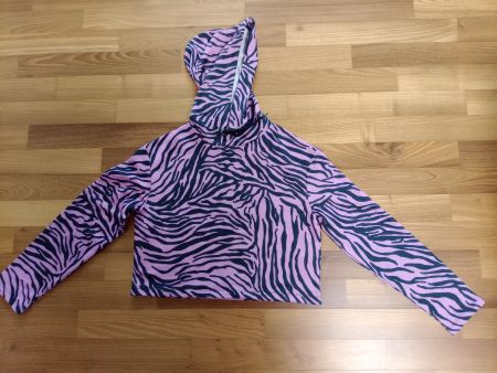 Zebra Crop Hoodie Gr. XS