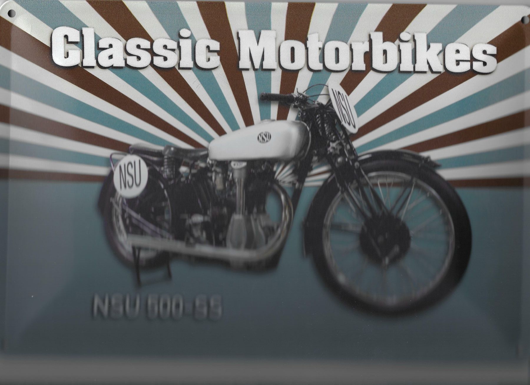 Schilder: Blechschild-NSU 500-SS-CLASSIC MOTORBIKES – Neu und originalverpackt aus Rupperswil von big-one-sale
