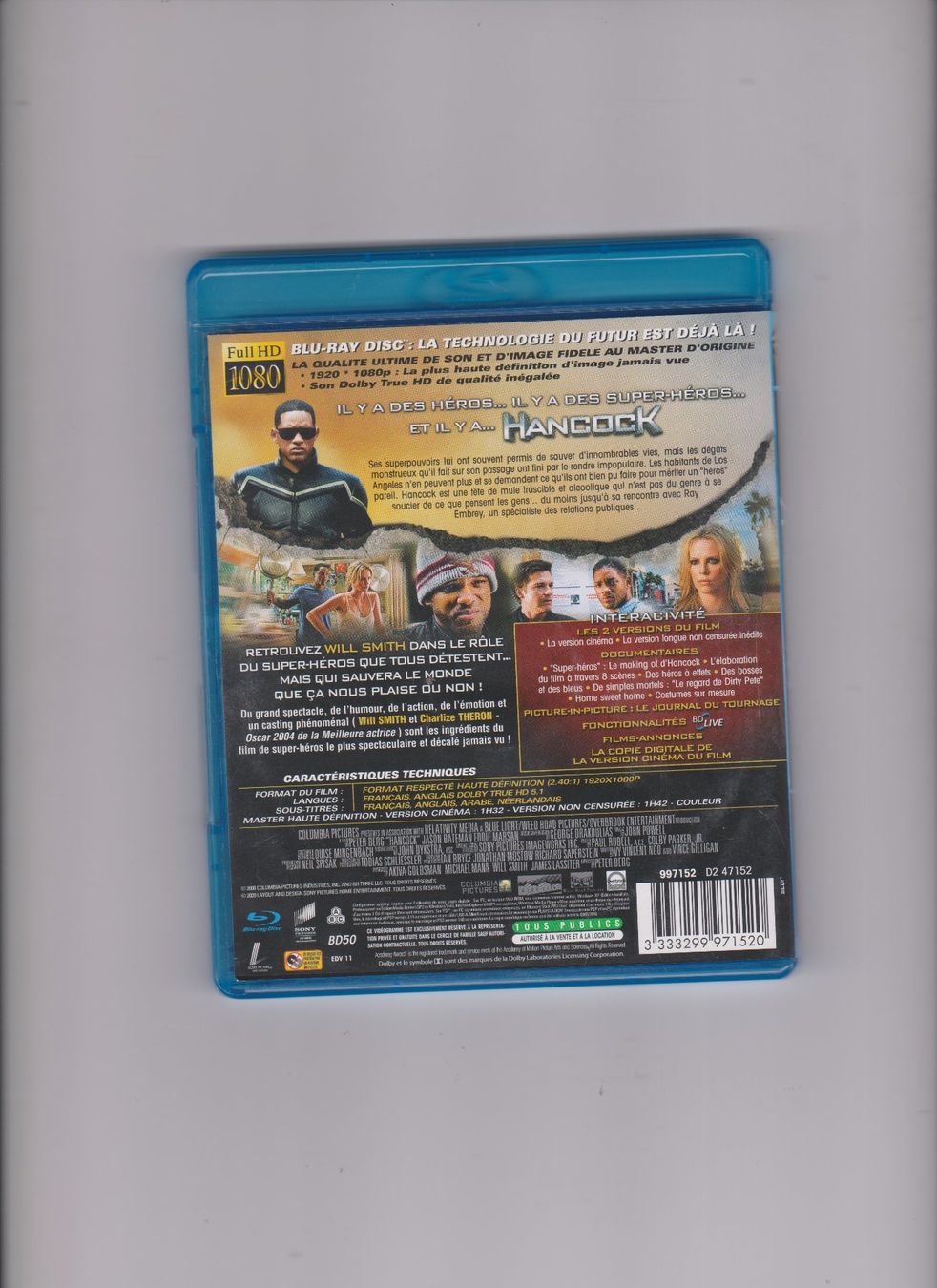 Tutti i DVDs: Hancock Blu-ray Will Smith - DVD – Usato da Bex venduto da Canouille 1