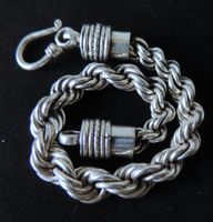 Handgearbeitetes Silber 925 Kordel Armband Vintage Orient