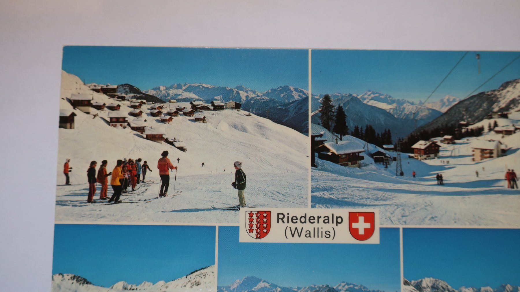 Ansichtskarten: Riederalp Wallis Multivues   1986 – Gebraucht aus Cormoret von Pascalll2001 3