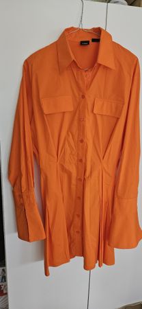PINKO Orange Baumwollkleid Gr. 38