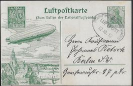 1912 DR illust. Luftpost PK o Luftpost Frankafurt a.M ab 1.-