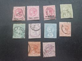 Ceylon Briefmarken Sammlung, seltene Ausgaben!