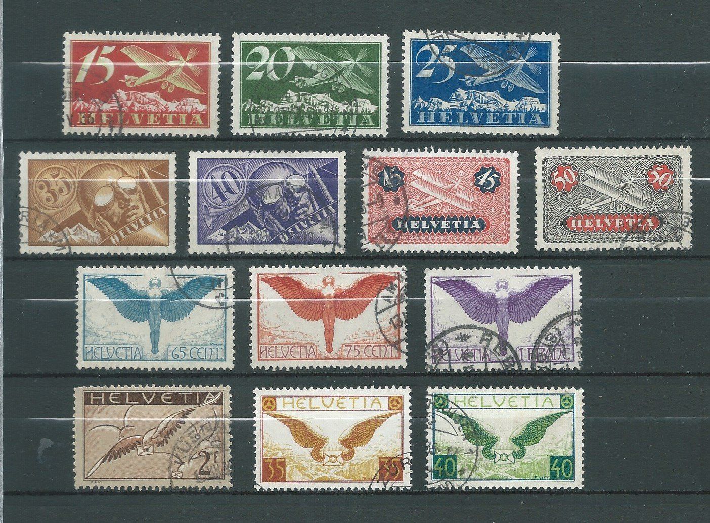 Tous les timbres: Flugpost ZNr. 3- 15 Kat. Fr.910.- gestempelt – D'occasion à Mönchaltorf par Bantu7