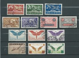 Flugpost ZNr. 3- 15 Kat. Fr.910.- gestempelt