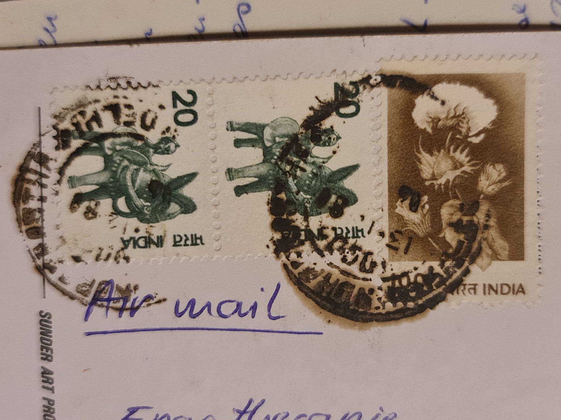 Cartoline postali: Alte Ansichtskarte Indien Tempel Elefanten – Usato da Dintikon venduto da Vexi 1