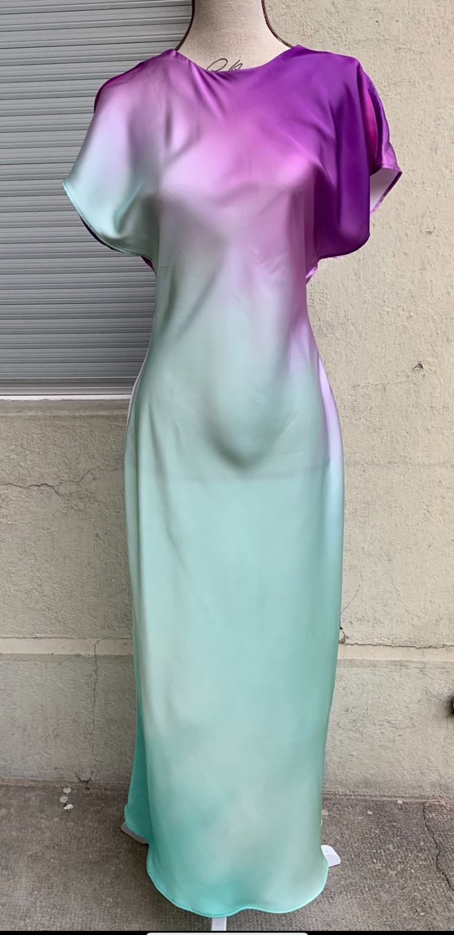 Zara Vestiti: Splendide longue robe tie-dye ZARA dégradé violet vert  t.S – Nuovo (secondo la descrizione) da Martigny venduto da only__you