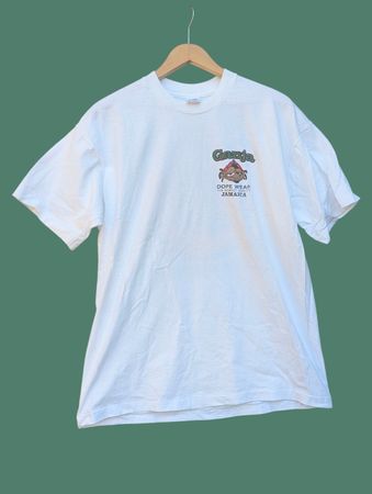 Vintage 90s Ganja Dope Wear Jamaica T-Shirt XL Single Stitch