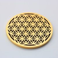 Wagen-Chip - Blume des Lebens golden