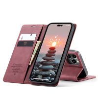 iPhone 14 Pro (Max) - étui portefeuile support rouge