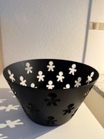 Vintage Alessi Girotondo IT-runde Metall Obstschale schwarz