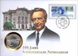 Münzbrief 100 Jahre Nationalbank 2007