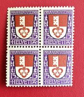 PRO JUVENTUTE 14 OBWALDEN VIERERBLOCK 1919** POSTFRISCH