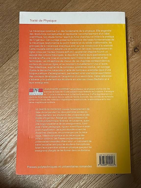 Libri: Mécanique - Jean-Philippe Ansermet – Usato da Murten venduto da dhade