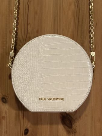 Paul Valentine Tasche, creme, Goldkette, neuwertig!