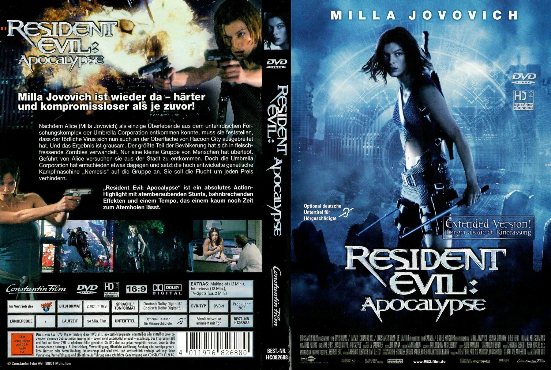 Tutti i DVDs: Resident Evil - Apocalypse DVD – Usato da Hedingen venduto da Mr.Poopybutthole
