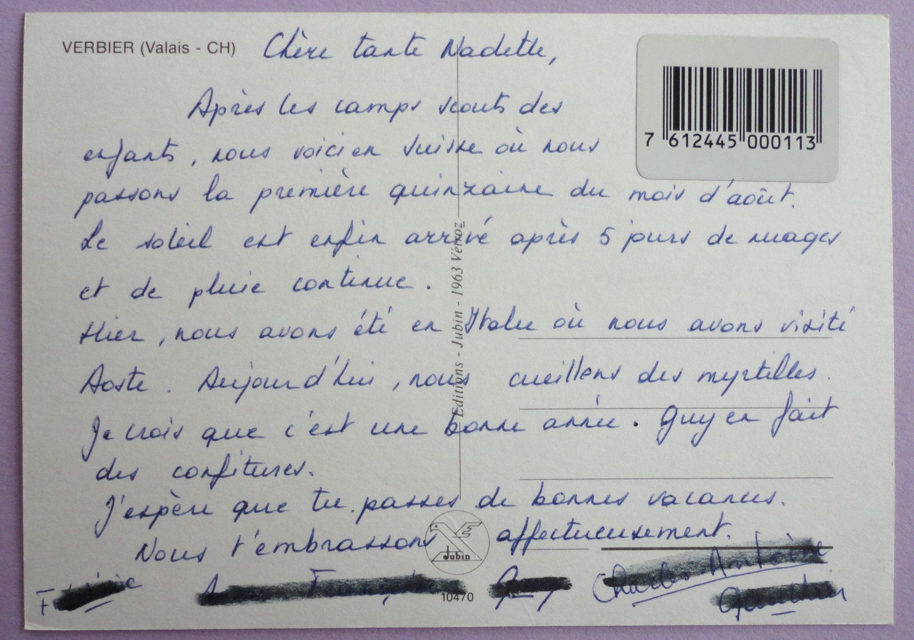 Cartes postales: Verbier – D'occasion à Fétigny par Billy2miny 1