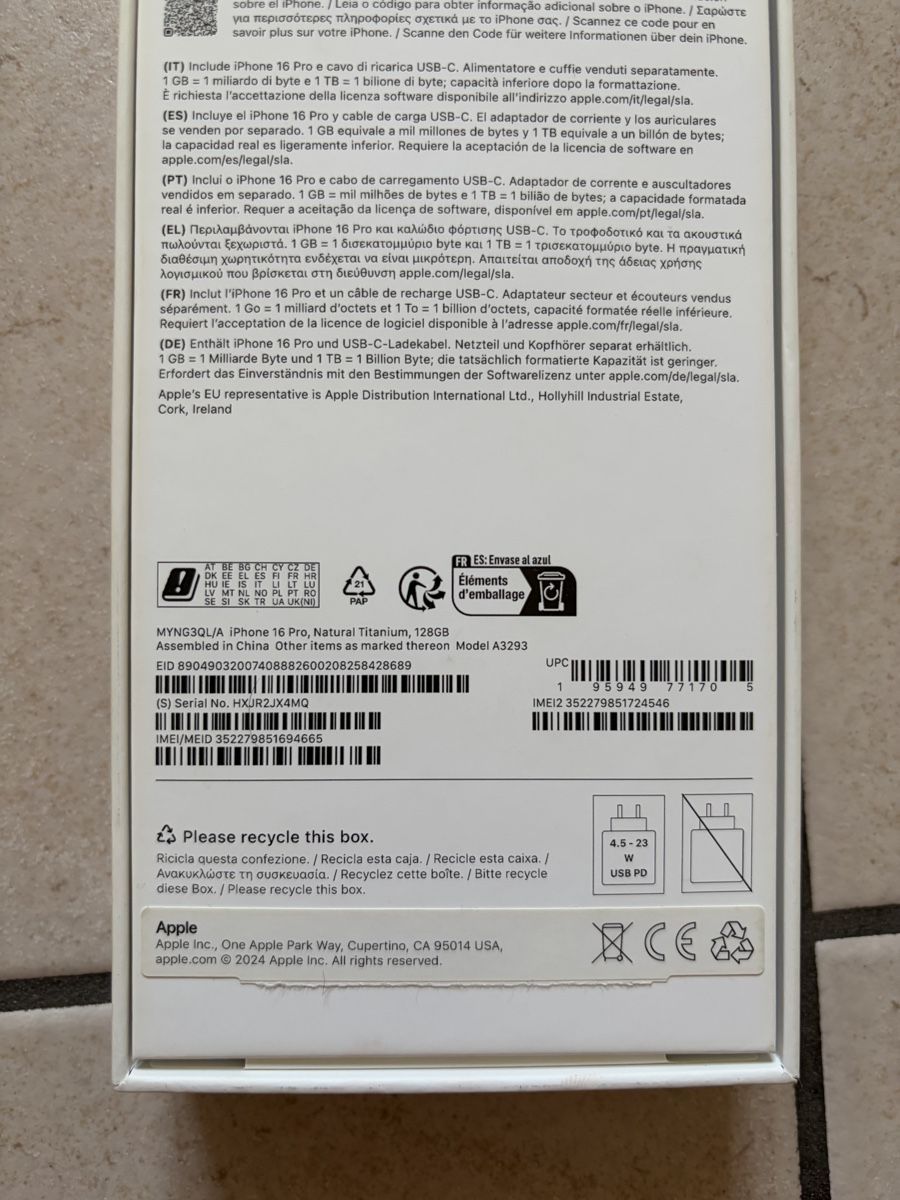 Apple Handys / Smartphones: iPhone 16 Pro - 128GO - Natural Titanium – Gebraucht aus Lausanne von LePetitBrocanteur 6