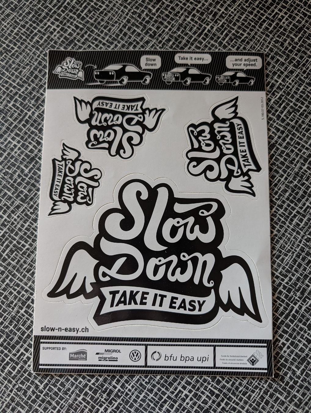 Autocollants: kultigerbStickerbogen Slow Down Take It Easy  – Neuf (Voir description) à Nänikon par Haexli_70