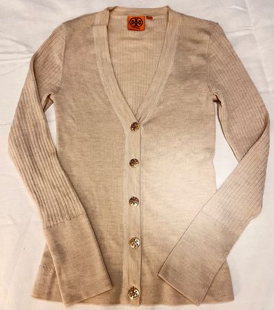 Tory Burch wool cardigan ivory