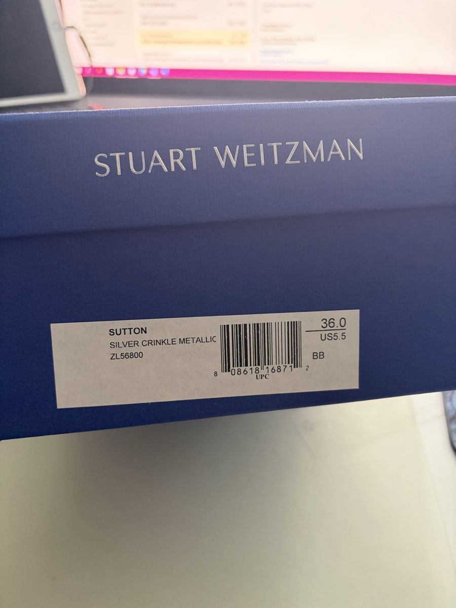 Stuart Weitzman Damenschuhe: Stuart Weitzman Sandalen Silber Grösse 36 gebraucht – Gebraucht aus Hüttikon von Nra21 5