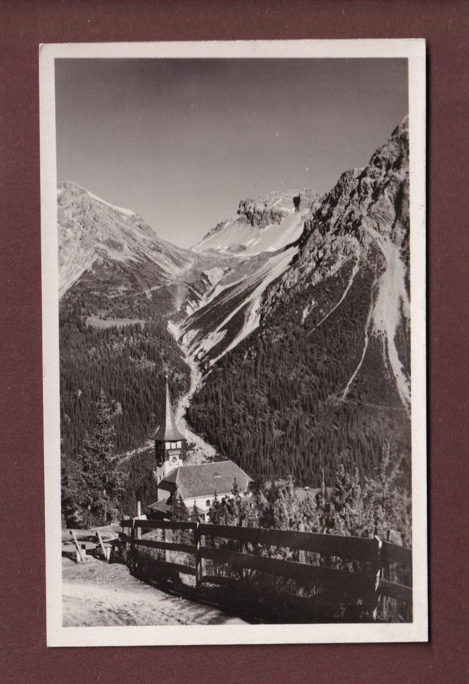 Cartoline postali: AROSA - Kirche - 1938 – Usato da Pully venduto da nicecards