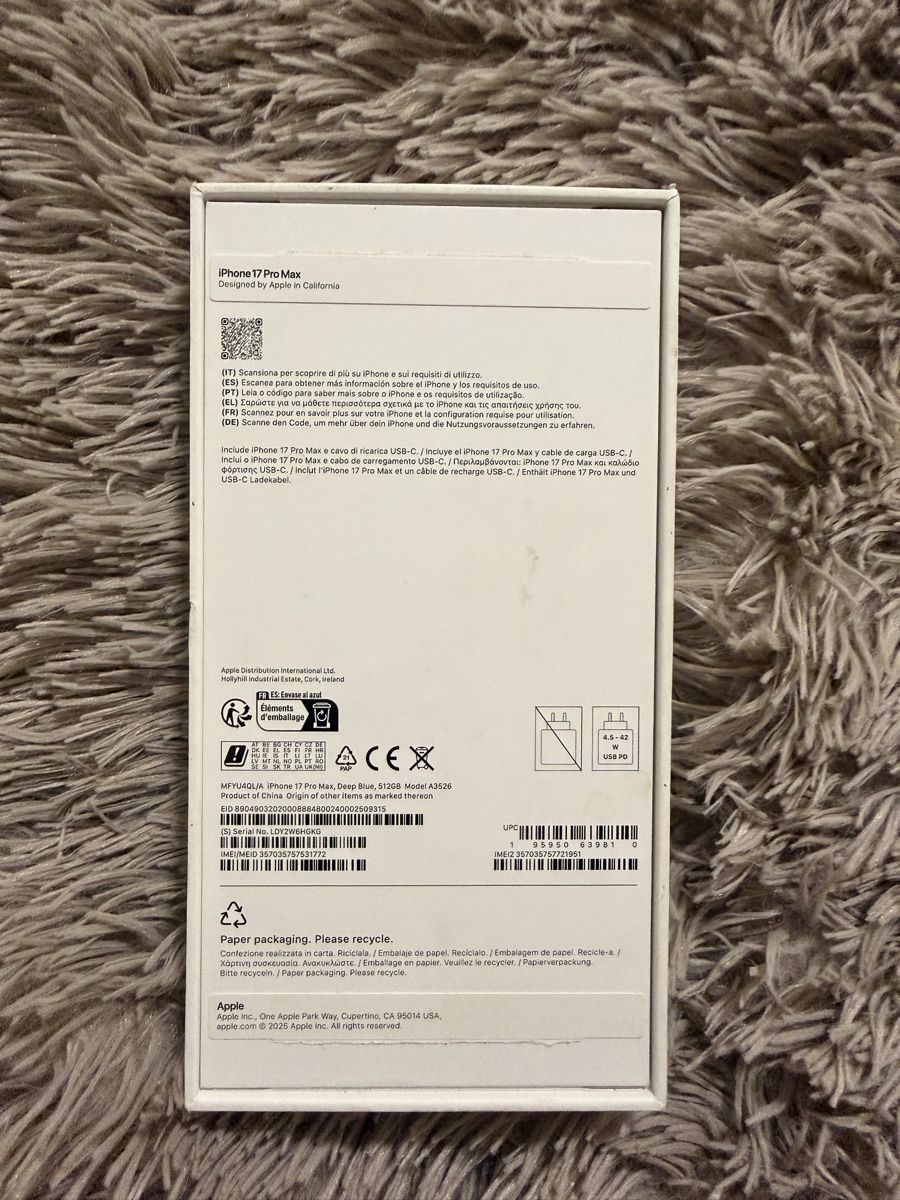 Apple Telefoni cellulari / Smartphones: iPhone 17 pro max 512 GB – Usato da Hägendorf venduto da xma_t72l 2